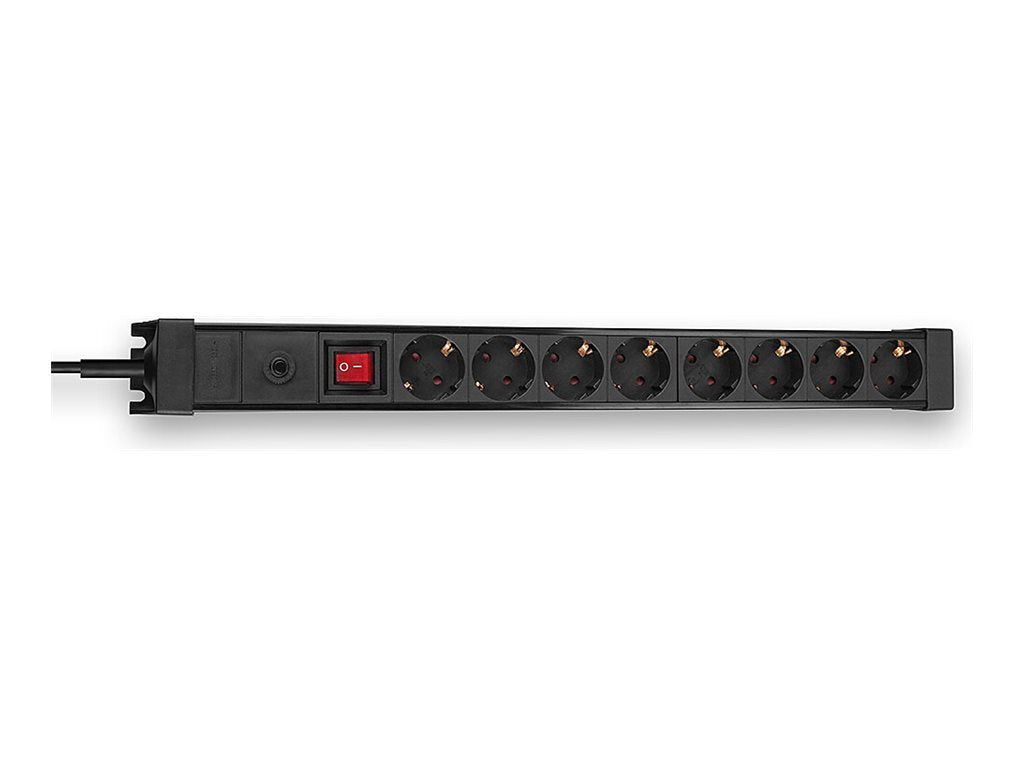 LINDY Mains 8 way gang socket with on/off Switch 3500W with overvoltage protection