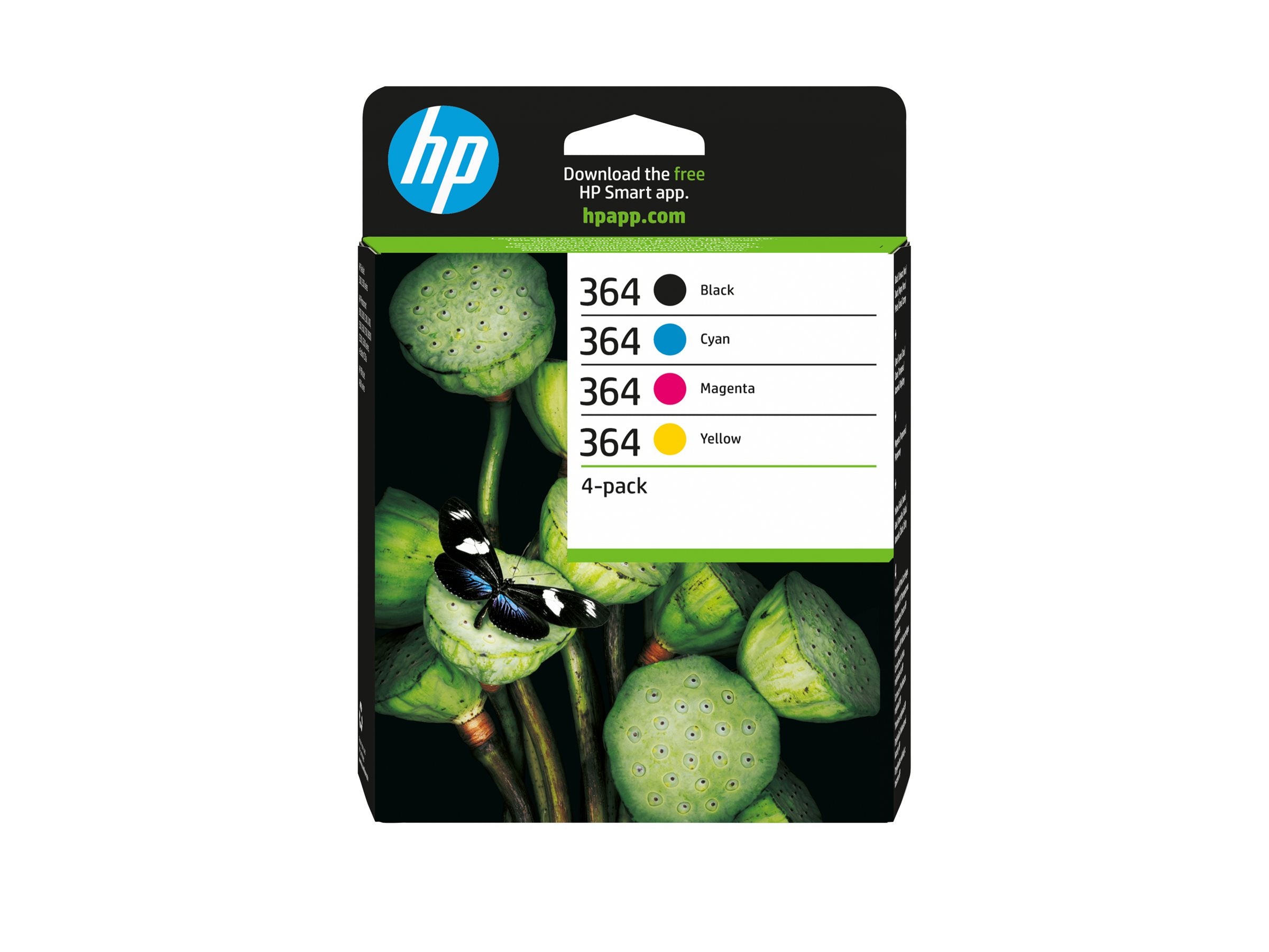 HP 364 original CMYK Ink cartridge N9J73AE Combo 4-Pack Standard Capacity