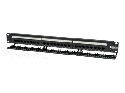 EATON TRIPPLITE 24-Port Cat6 Cat5 Patch Panel Rackmount 110 Punch Down RJ45 Ethernet 1URM Patch panel CAT 6 1U 19 24 ports
