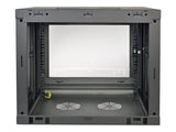 EATON TRIPPLITE SmartRack 9U Low-Profile Switch-Depth Wall-Mount Mini Rack Enclosure Clear Acrylic Window
