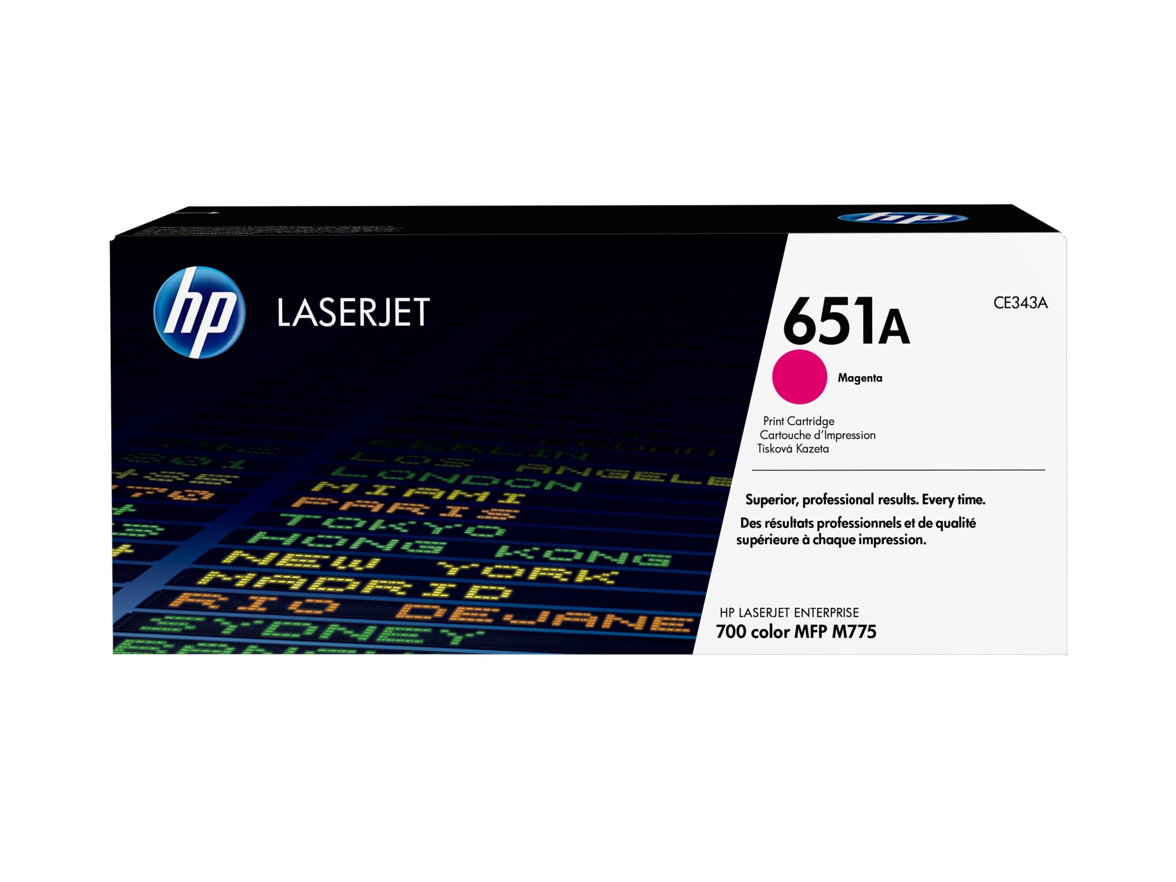 HP 651A original Toner cartridge CE343A magenta standard capacity 16.000 pages 1-pack