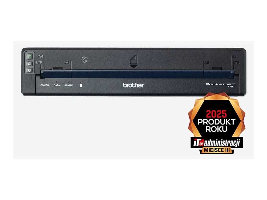 BROTHER PocketJet 8 PJ-862 Printer Mono B/W direct thermal A4 203x200dpi 13.5ppm NFC USB-C Bluetooth 5.2 LE