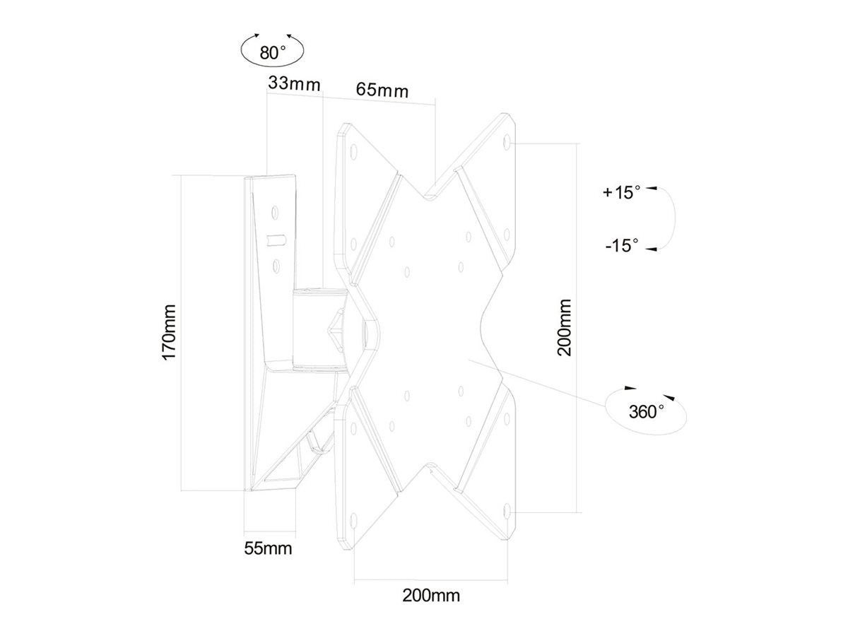 NEOMOUNTS FPMA-W815 Support décran mural 10-40p - orientable