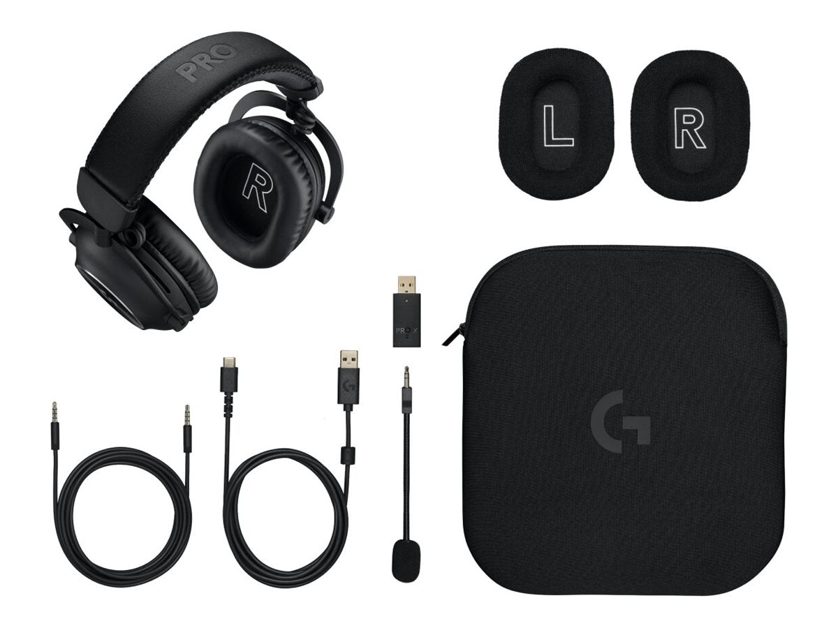 LOGITECH PRO X Headset full size LIGHTSPEED wireless noise isolating
