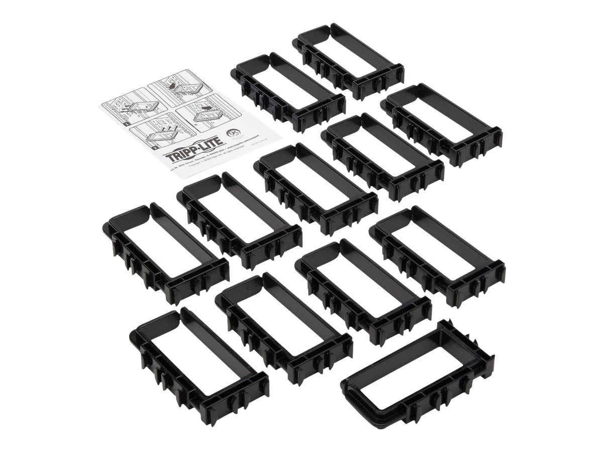 EATON TRIPPLITE Cable Management D-Rings Rack Enclosures Button Mount 2x4in 12Pk D-ring cable management kit pack of 12