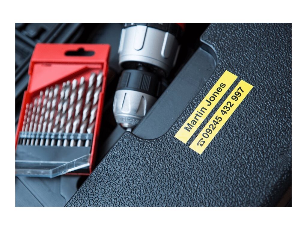 BROTHER P-TOUCH TZE-S621 noir sur jaune  9mm extra gluey