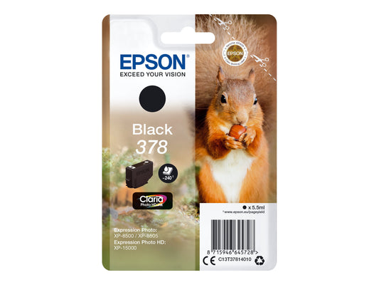 EPSON 5LB 378 Black Ink Cartridge with security w/s