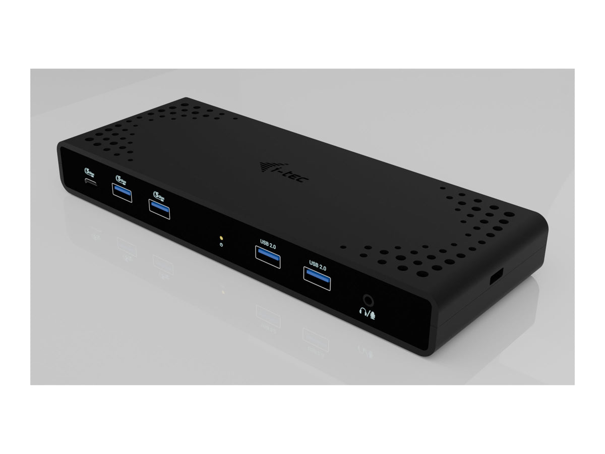 I-TEC Universal Dual 4K Display Docking Station PD 85W + USB-C Charger 100W