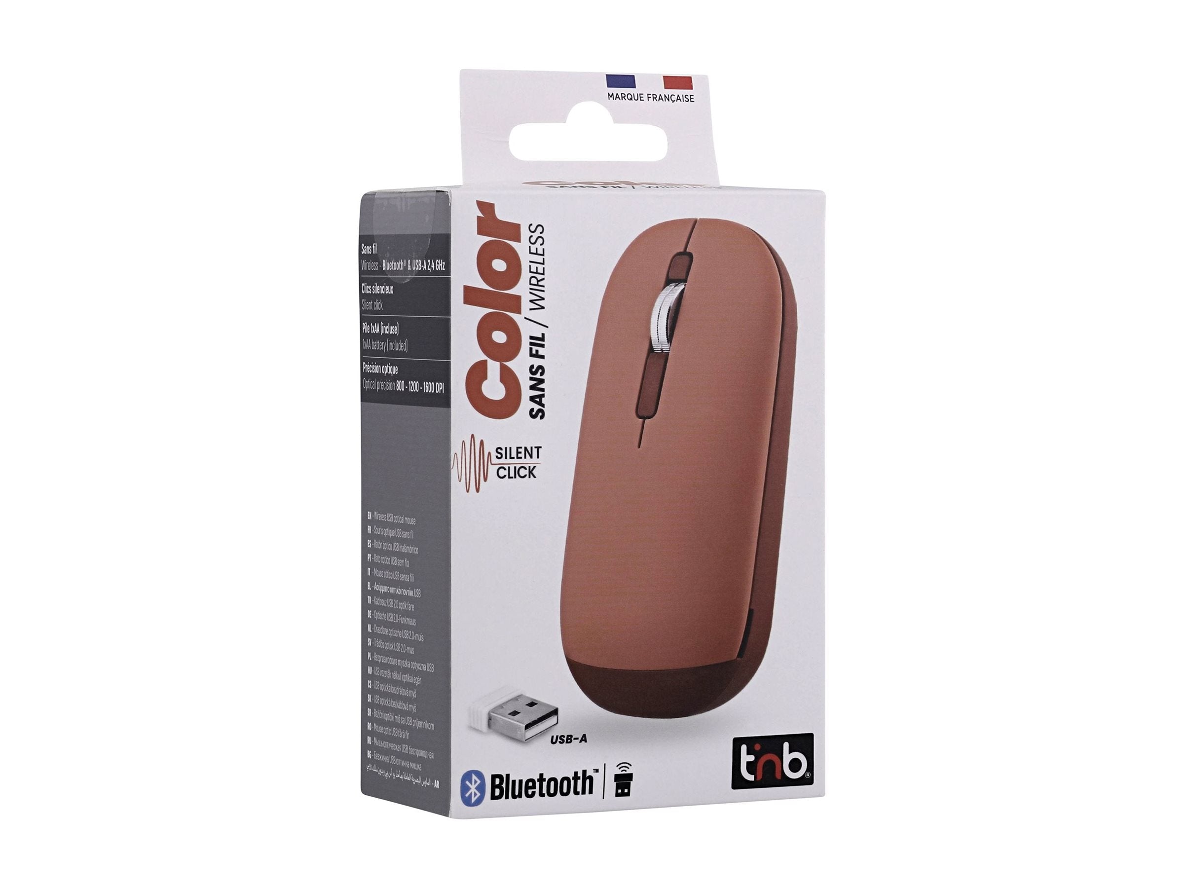 TNB COLOR - Souris sans fil double mode de connexion - rouge