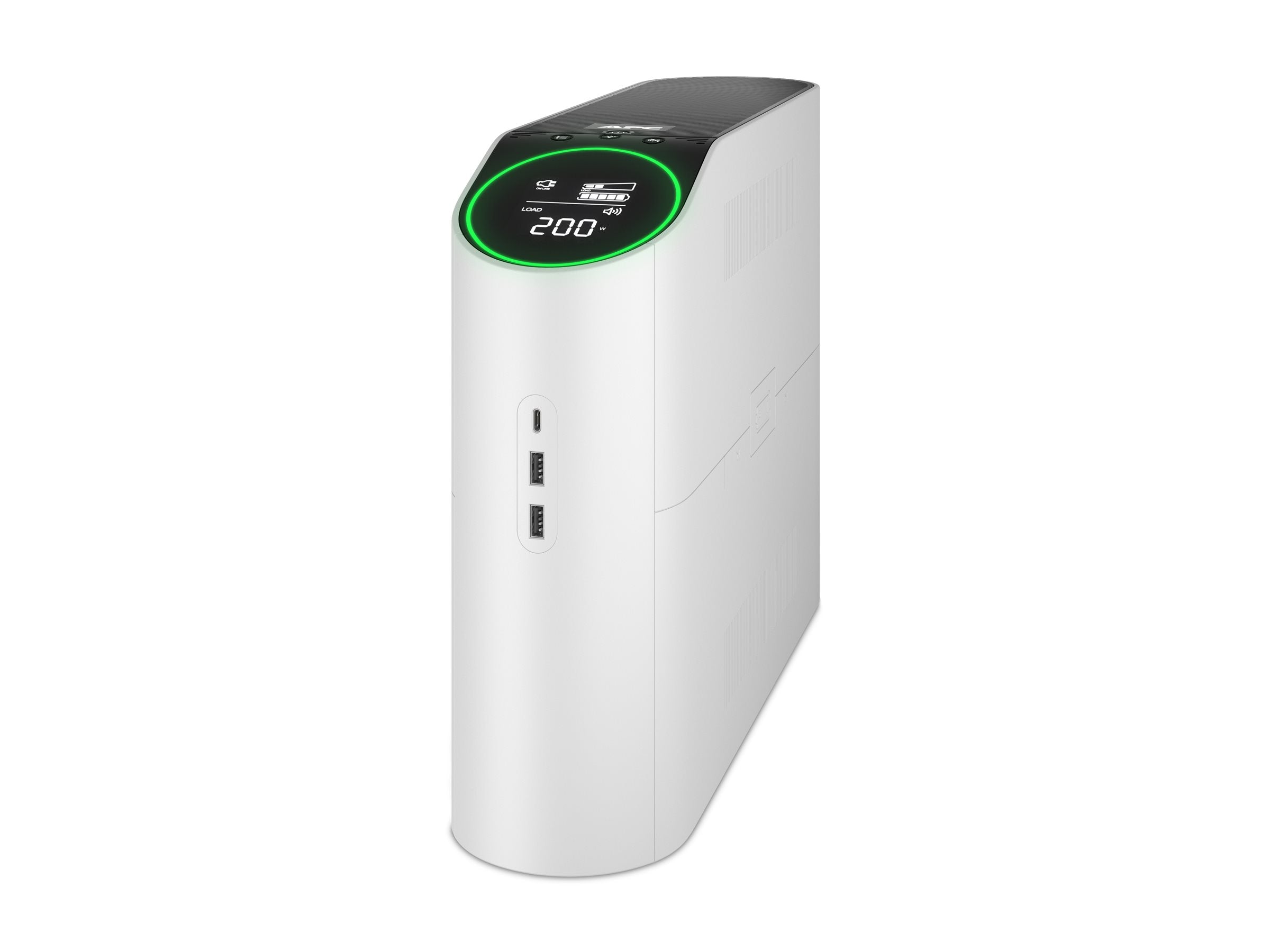 APC Back-UPS Pro 2200VA/1320W Tower 230V 4x Schuko and 2x IEC C13 outputs RGB lighting pure sine wave Arctic white