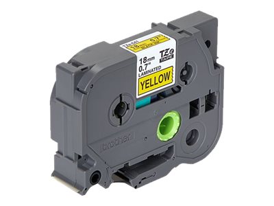 BROTHER P-TOUCH TZE-641 noir sur jaune  18mm