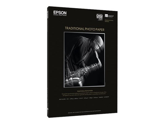 EPSON S045050 Traditional photo  papier inkjet 330g/m2 A4 25 feuilles pack de 1