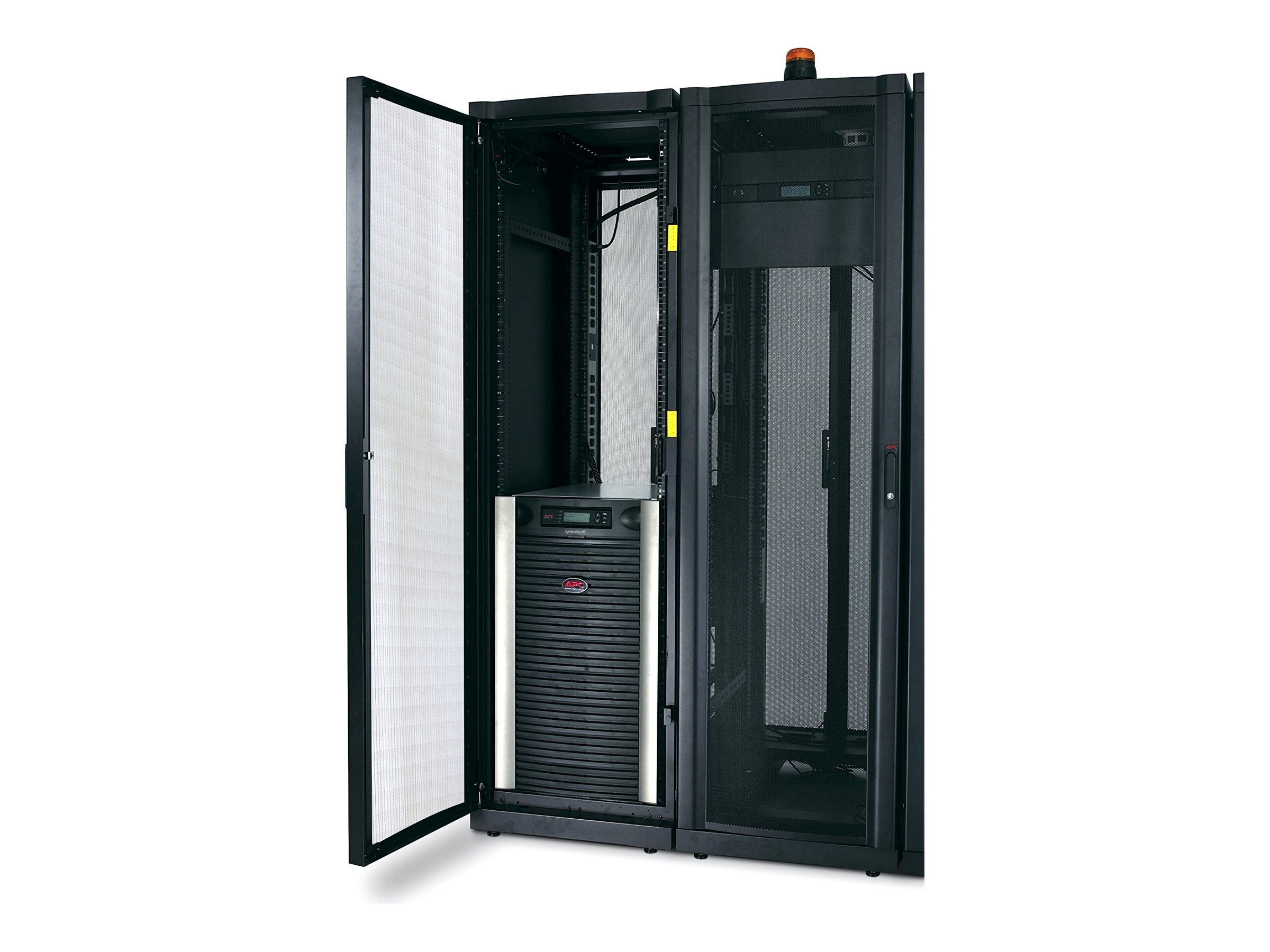 APC Symmetra LX 12kVA Scalable to 16kVA N+1 Power Rack AC 208/240V 12000VA Ethernet 10/100 oc 13 19U 19 BK silver