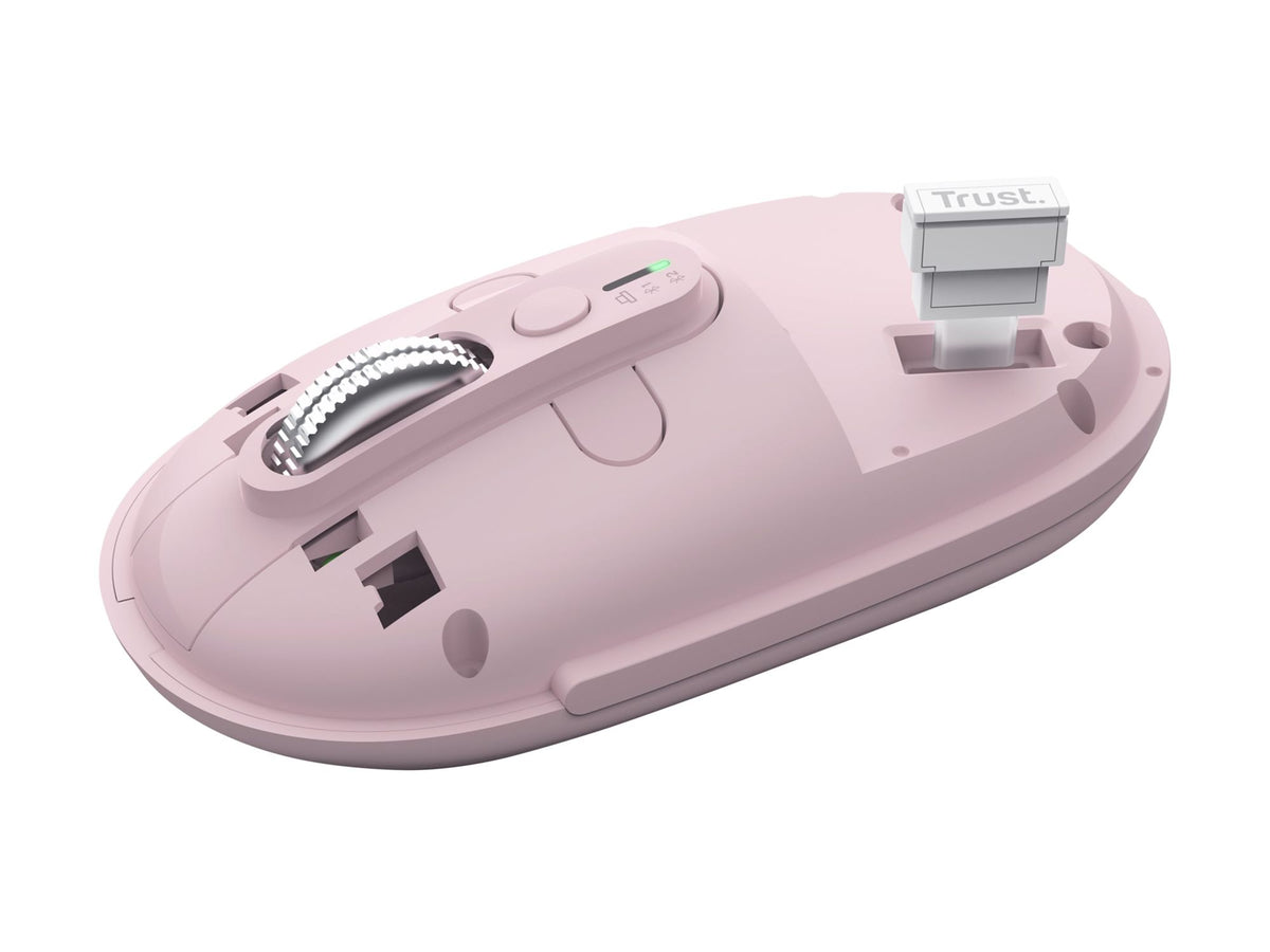 TRUST Souris sans fil SERON hyperscroll multi-connexion rechargeable rose