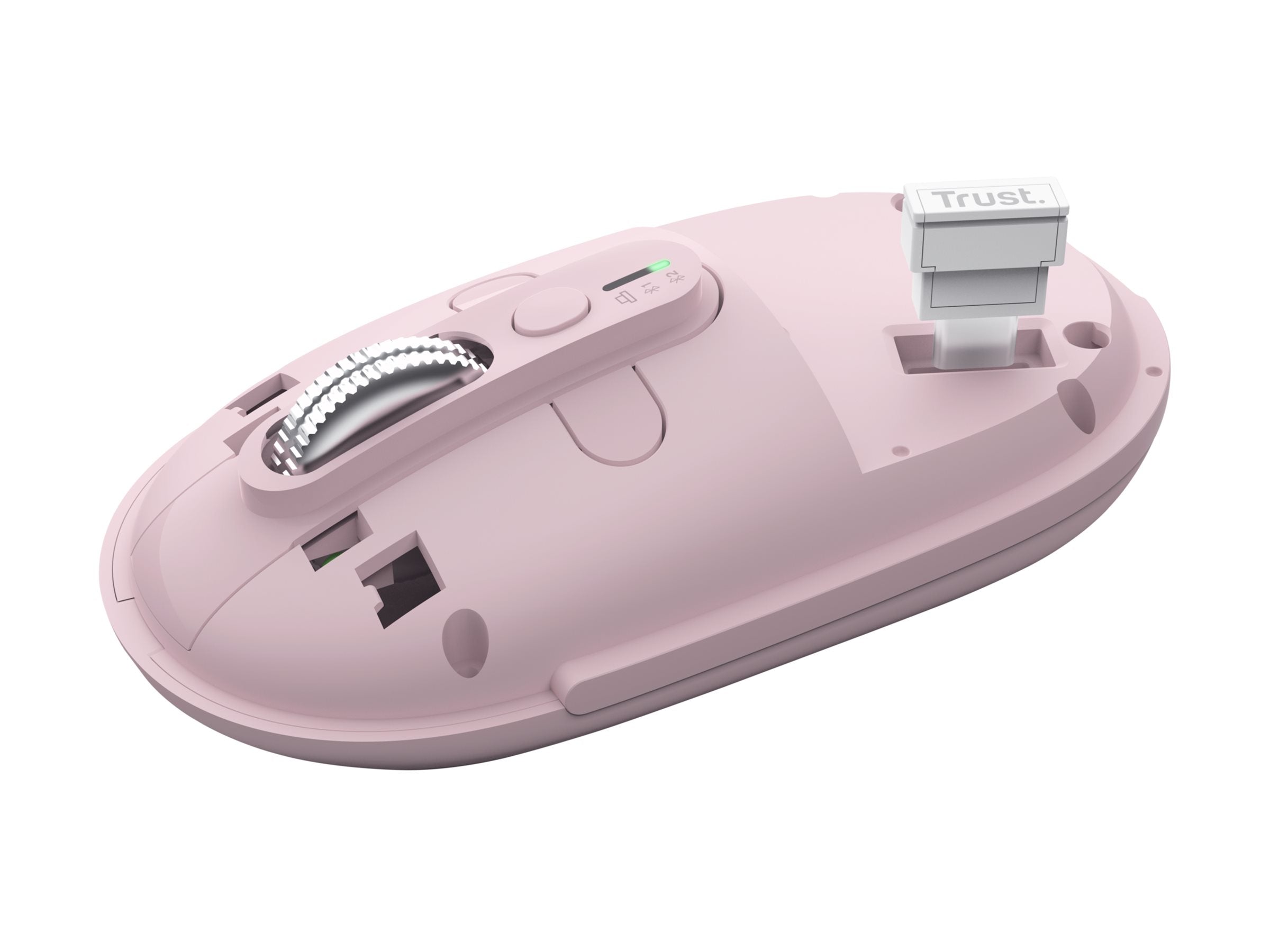 TRUST Souris sans fil SERON hyperscroll multi-connexion rechargeable rose