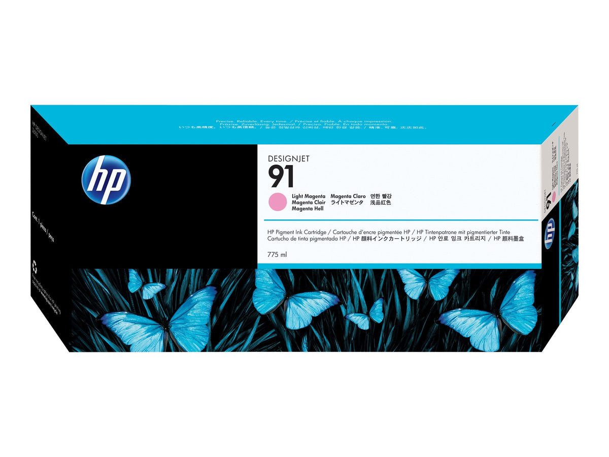 HP 91 original Ink cartridge C9471A light magenta standard capacity 775ml 1-pack with Vivera Ink cartridge
