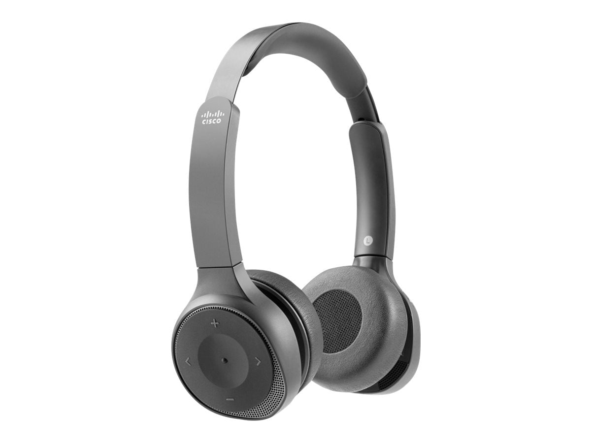 CISCO 730 Wireless Dual On-ear Headset+Stand USB-A Bundle-Carbon
