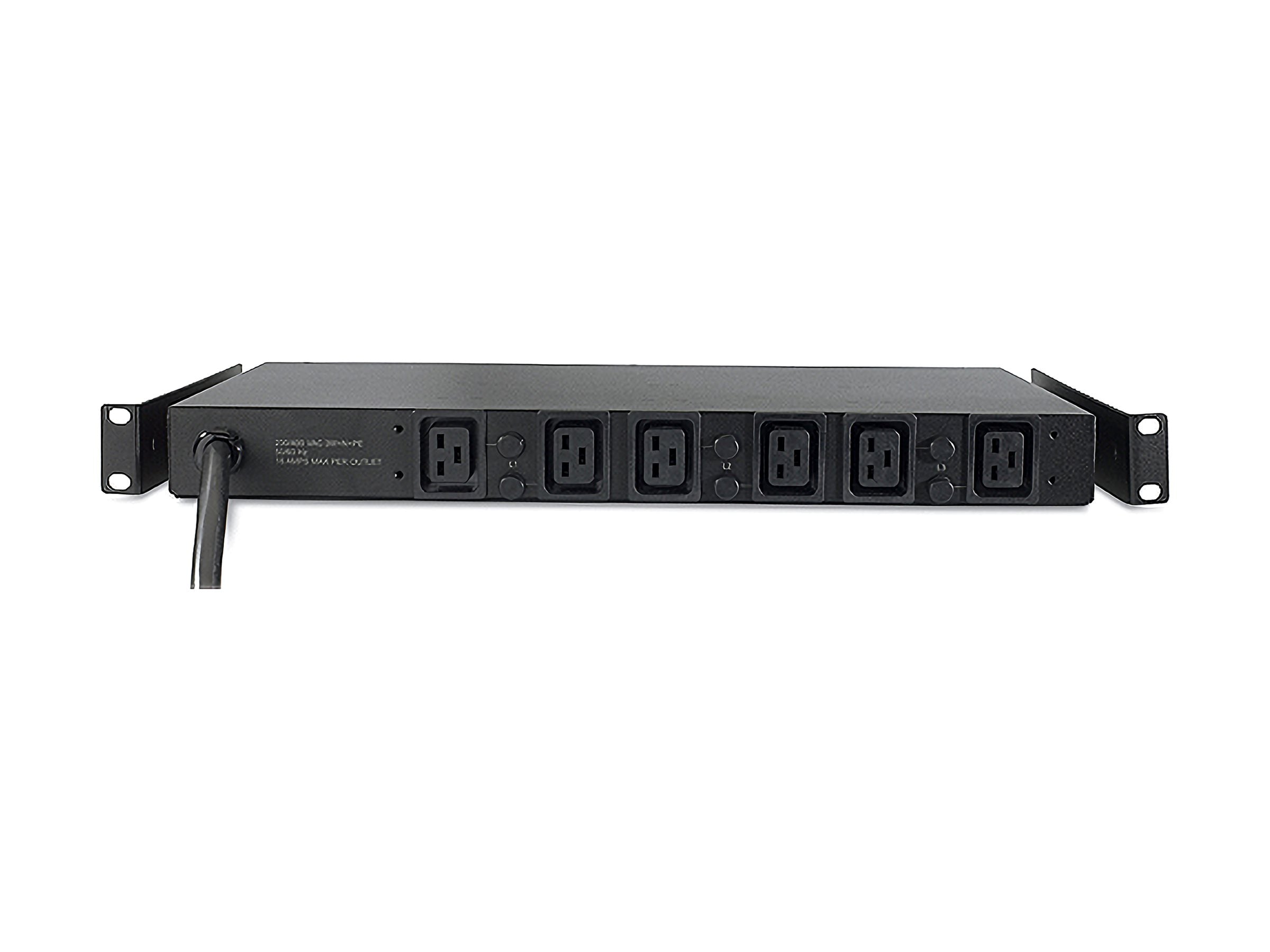 APC Basic Rack PDU Rack AC 208V 3-phase input Hubbell CS8365C output connectors 6 IEC 60320 C19 1U 2.4m cord