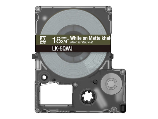 EPSON Matte Tape Khaki/White 18mm 8m LK-5QWJ