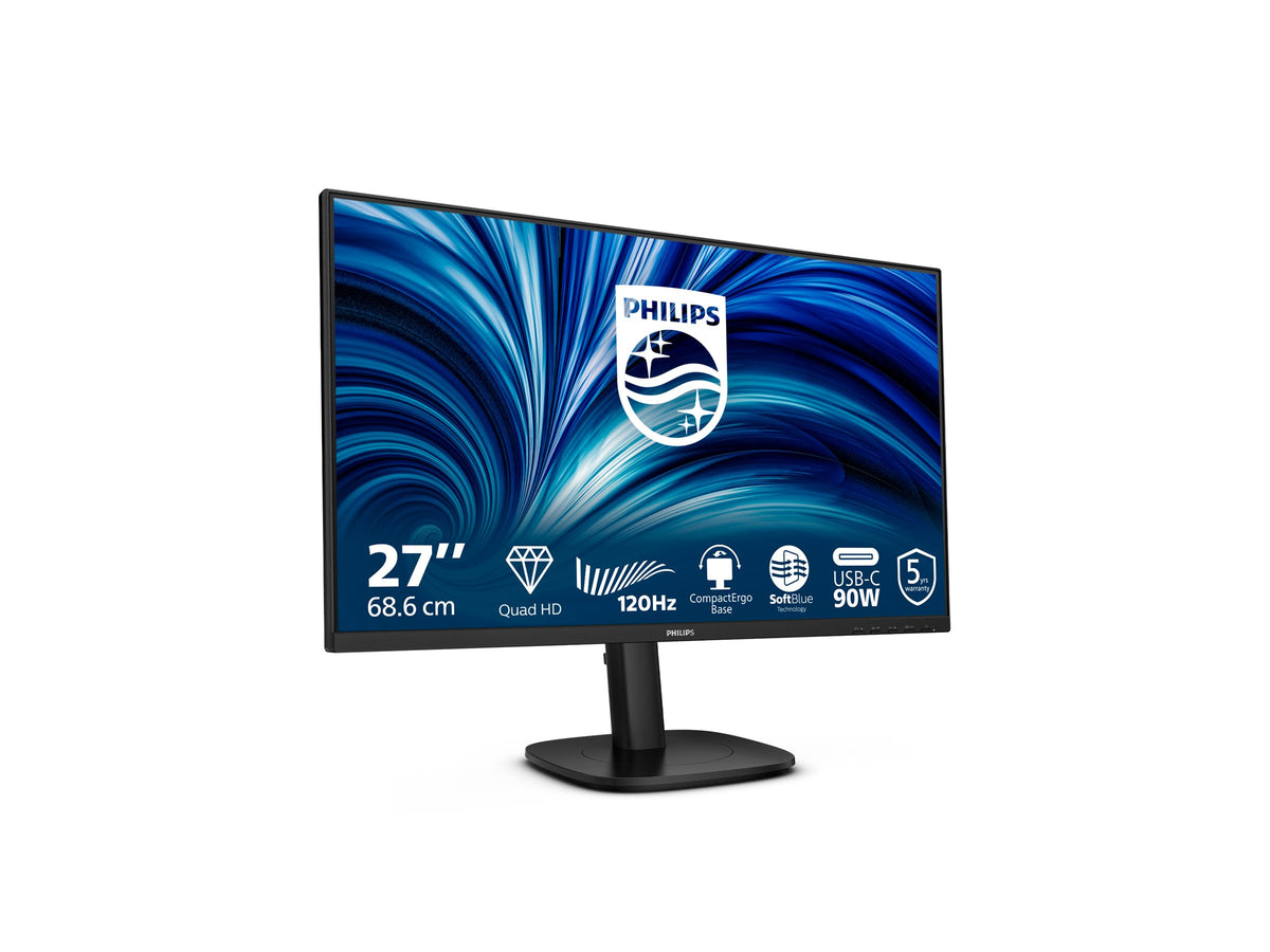 PHILIPS 27B2U3601 - écran LED - 27" - 2560 x 1440 QHD @ 120 Hz - IPS - 350 cd/m² - 1500:1 - 4 ms - HDMI, DP, USB-C , Haut-parleurs