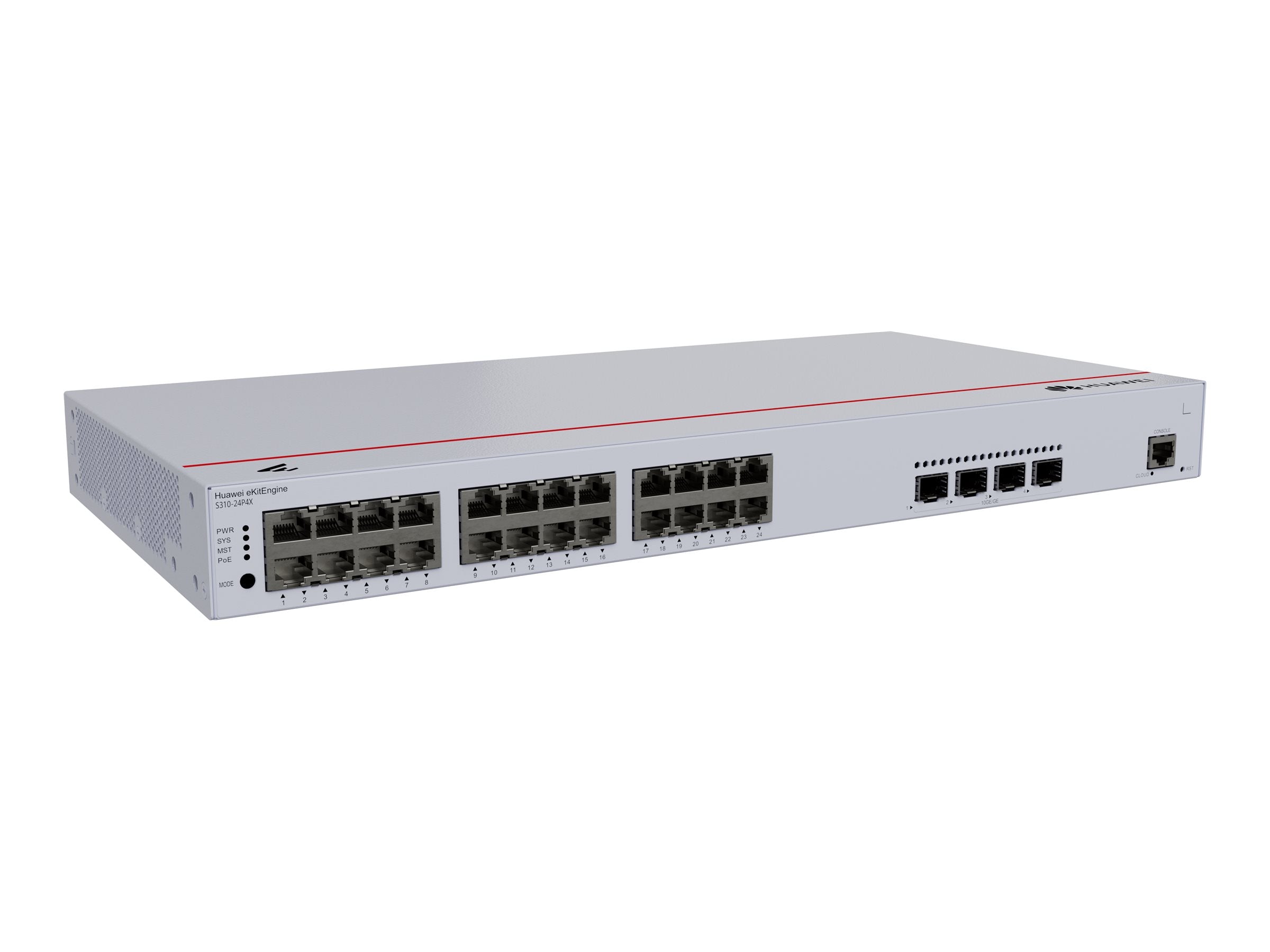 HUAWEI S310-24P4X 24x10/100/1000BASE-T ports 400W PoE+ 4x10GE SFP+ ports built-in AC power eKit