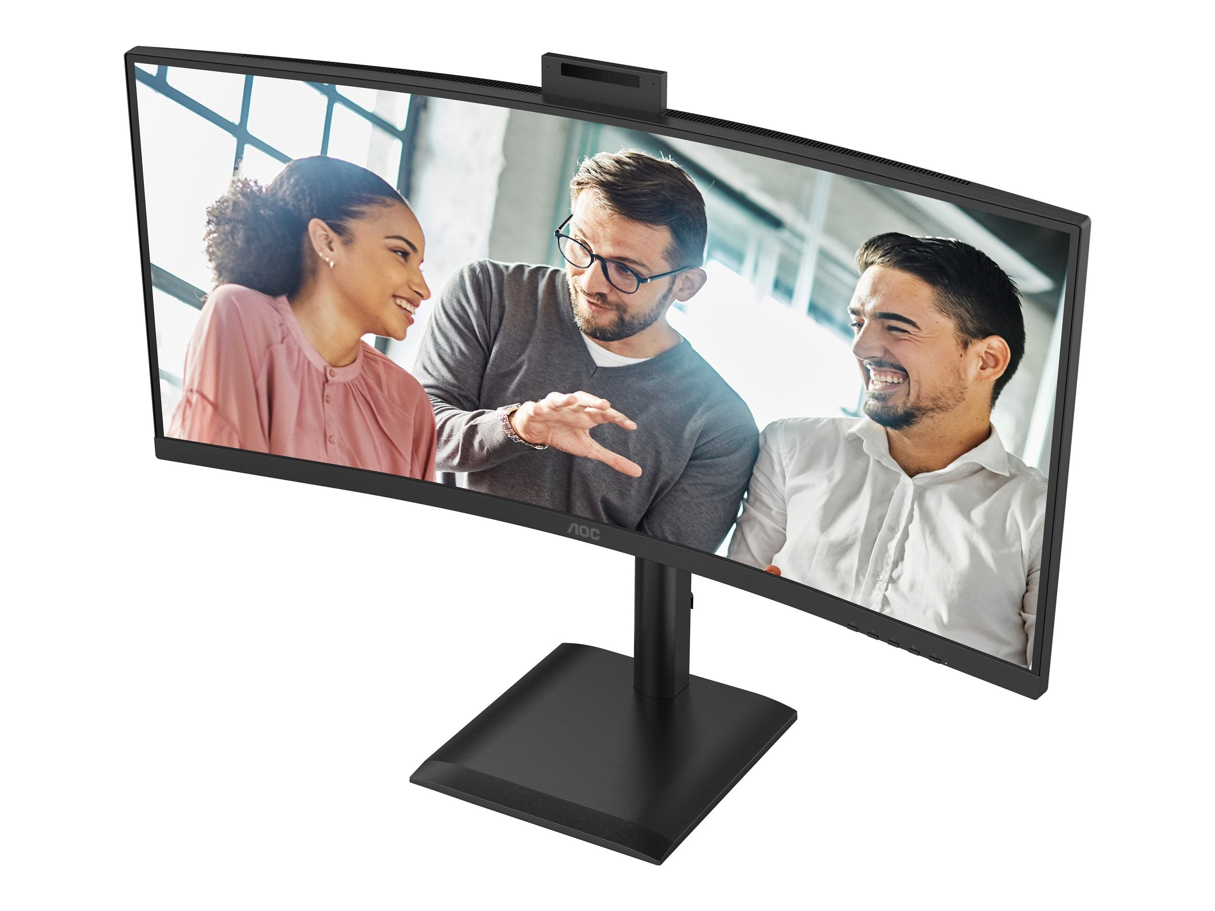 AOC CU34E4CW 34p 3440x1440 120HZ VA CURVED H/A 180 MM USB-C DOCKING TUV EyeComfort Hardware USB HUB DP HDMI