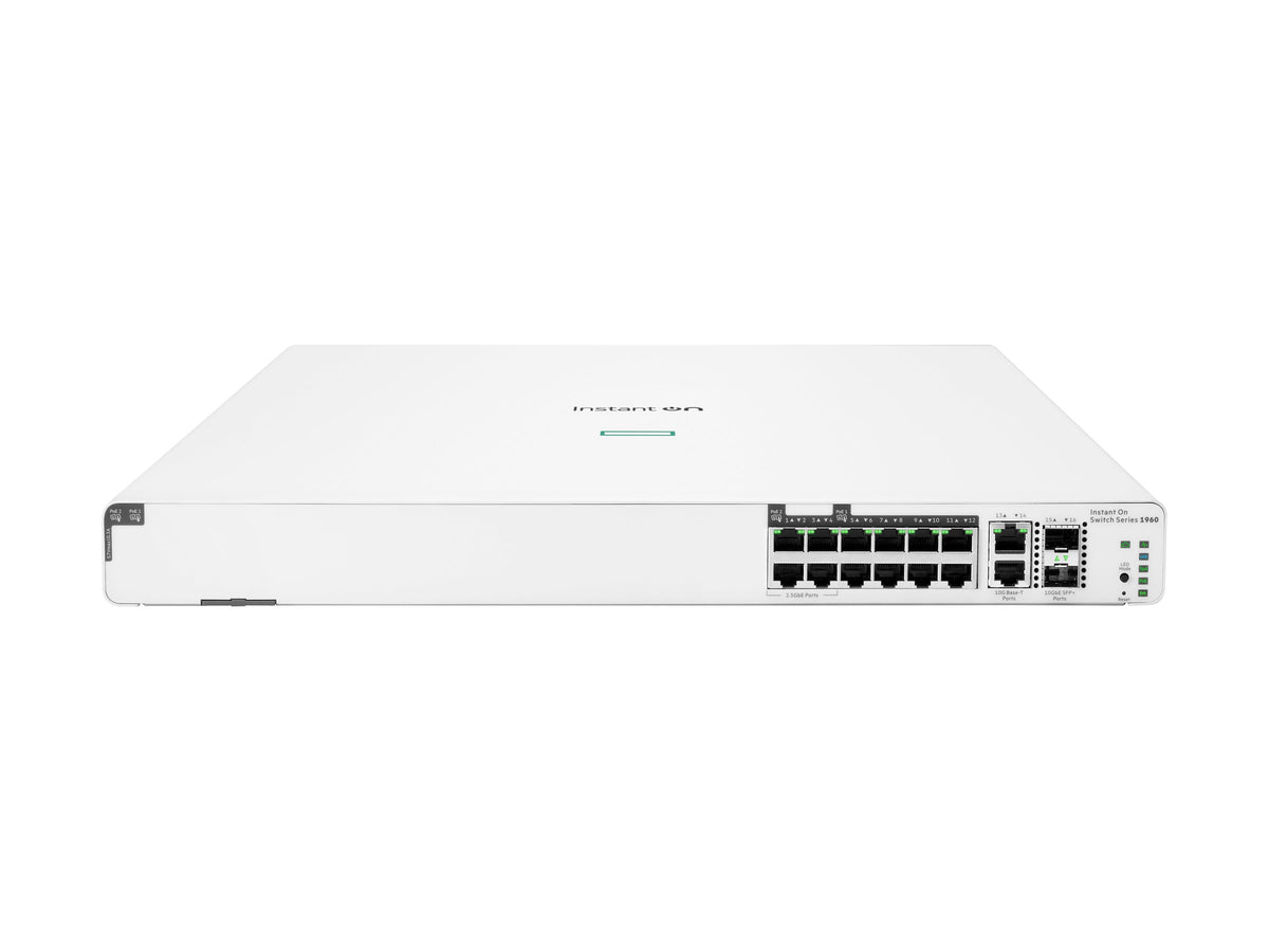 HPE Networking Instant On 1960 Commutateur Géré 4 x 2.5GBase T + 8 x 100/1000/10GBase T + 2 x 100/1000/10GBase T + 2 x 10 Gigabit