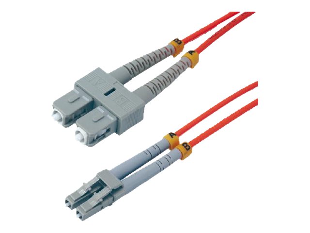 MCL FJOM2/SCLC-5M - Jarretière optique OM2 duplex multimode 50/125 - SC / LC 5m