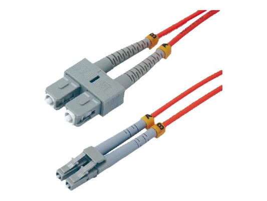 MCL FJOM2/SCLC-5M - Jarretière optique OM2 duplex multimode 50/125 - SC / LC 5m