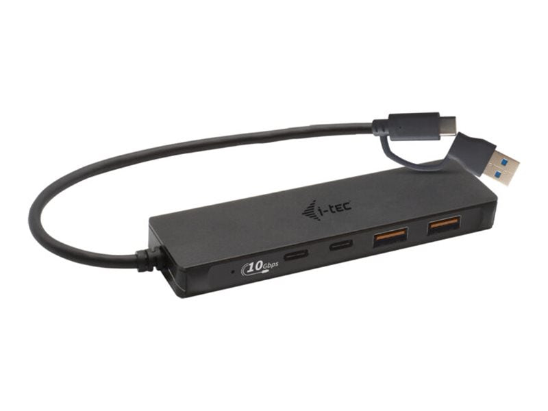 I-TEC USB-C Metal HUB 2xUSB 3.0 2xUSB-C 5Gbps without power adapter ideal for Notebook Ultrabook Tablet PC