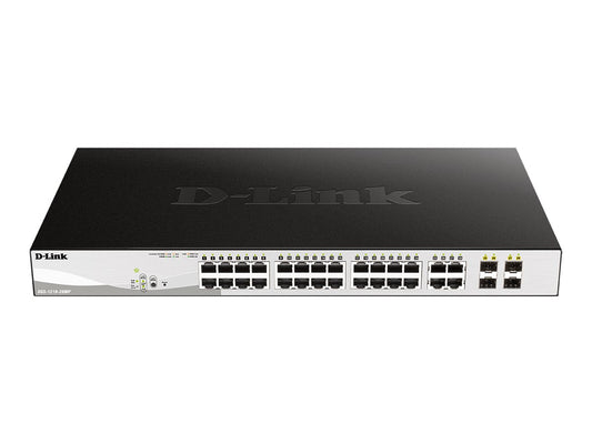 D-LINK 28-Port Layer2 PoE+ Gigabit Smart Managed Switch dlink green 3.0 24x 10/100/1000Mbit/s TP RJ-45 PoE Port Port 1-24 802.3at