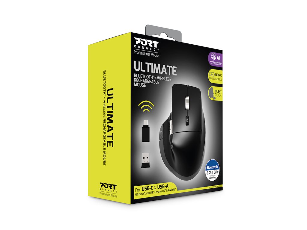 PORT DESIGNS Mouse Rechargeable Bluetooth Combo Ultimate