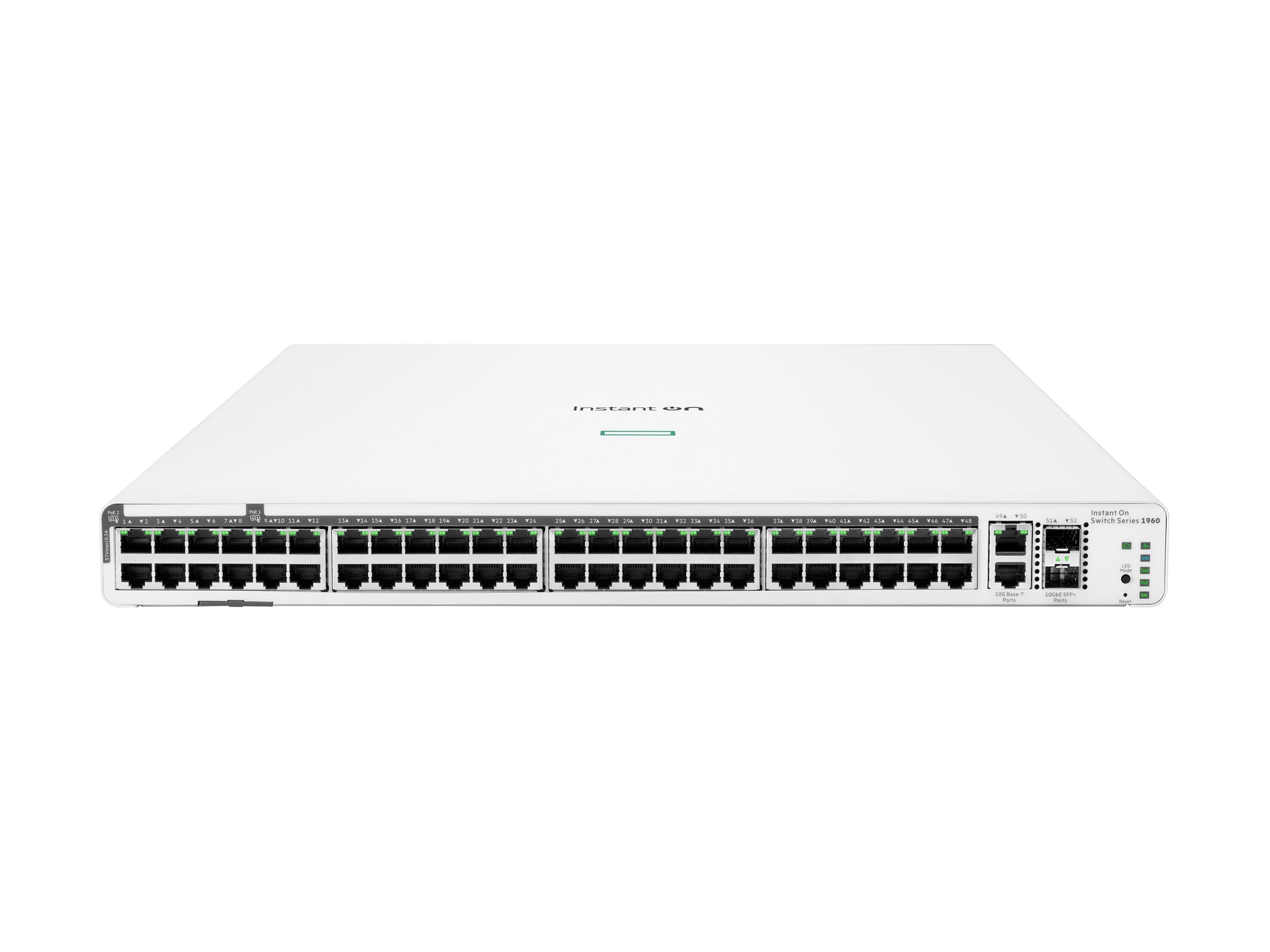 HPE Networking Instant On 1960 48G 40p Class4 8p Class6 PoE 2XGT 2SFP+ 600W Switch Commutateur Géré 48 x 10/100/1000
