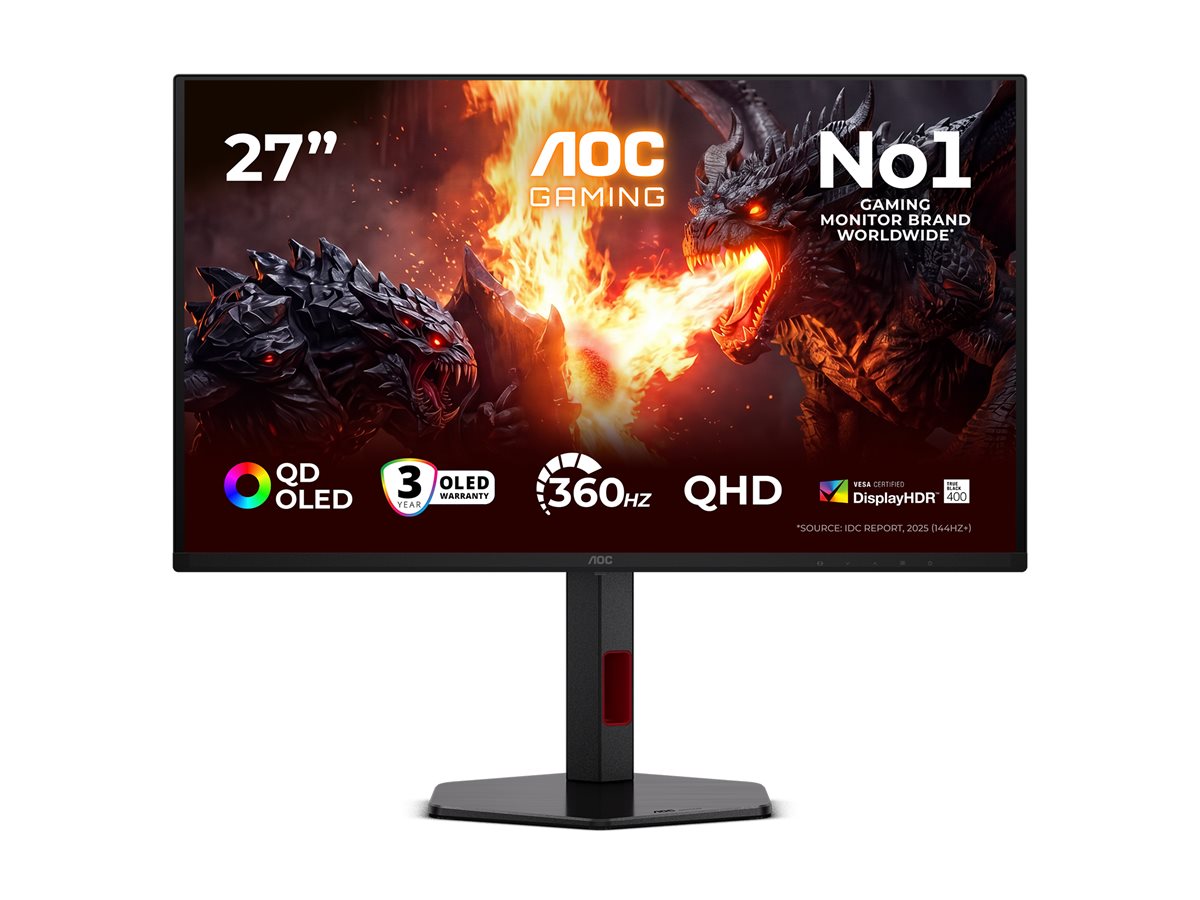 AOC Q27G4SDR 26.5p QHD 360Hz 0.03ms 1000cd/m2 HDMI 2.1x2 DP USB 3.2 HAS