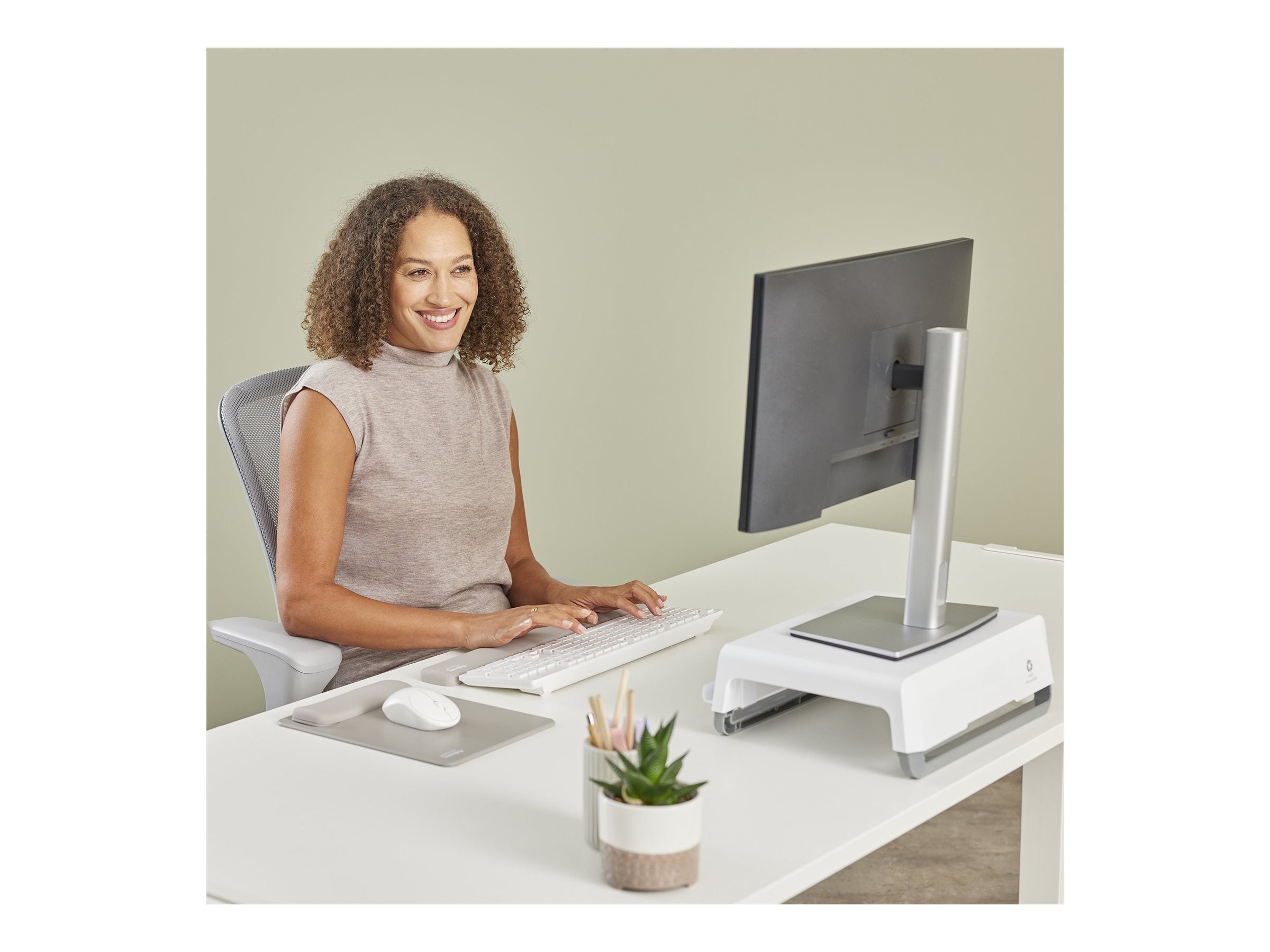 FELLOWES Repose-poignets clavier Breyta - Bleu gris