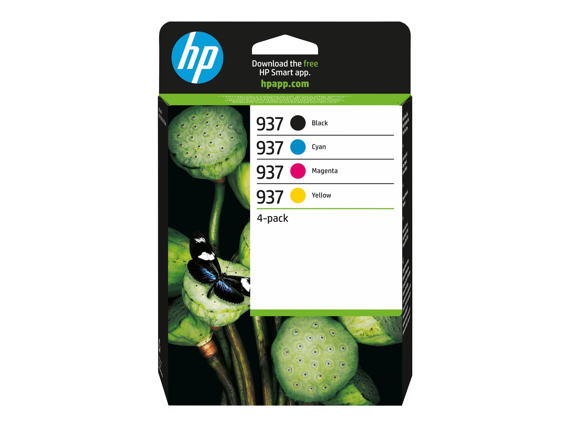 HP 937 CMYK Original Ink Cartridge 4-Pack
