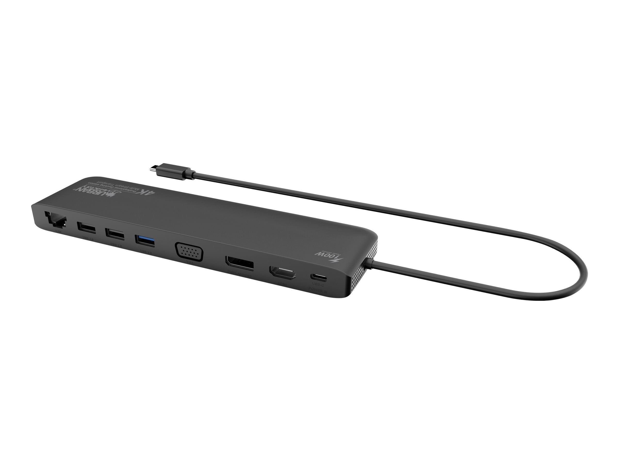URBAN FACTORY Hubee Mini: USB-C Docking Station Multi Display 4K With Power Delivery 100W