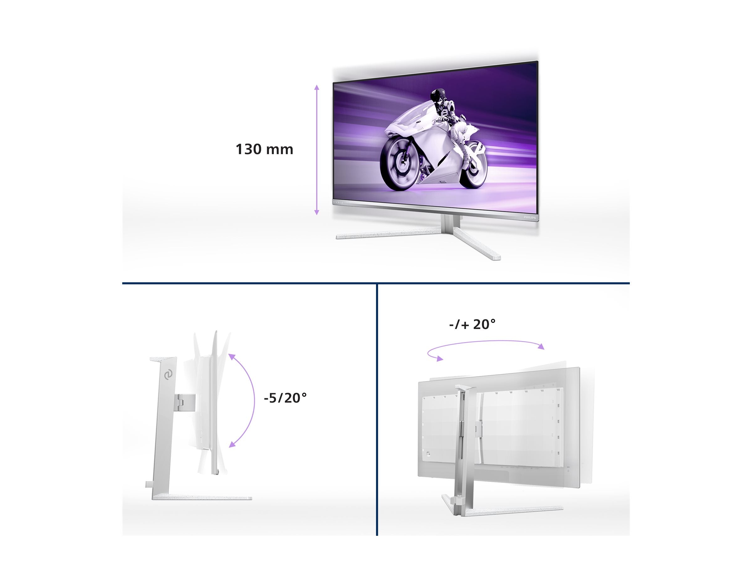 PHILIPS 27M2N8500/00 26.5p QHD OLED 360Hz 1000cd/m2 0.03ms HDMI2.1x2 DP USB Type C Speakers Height Adj.