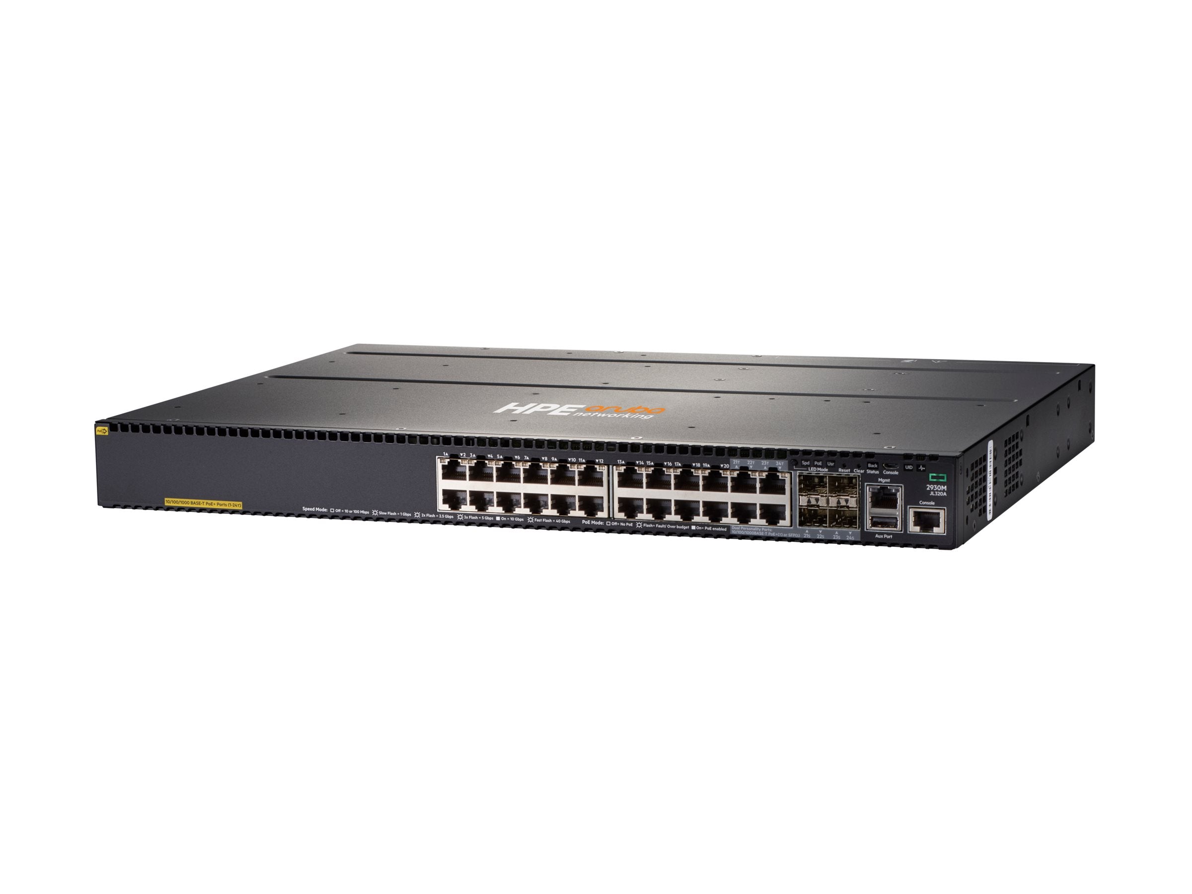 HPE Aruba 2930M 24G PoE+ with 1-slot Switch