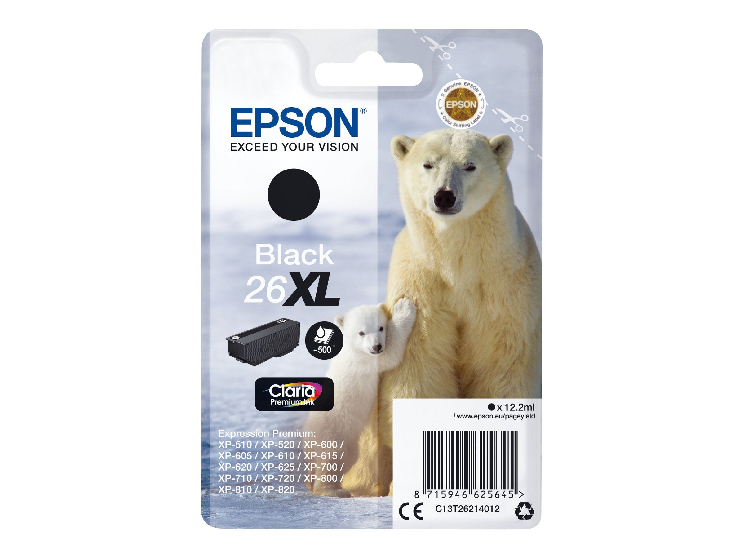 Ink/26XL Polar Bear 12.2ml BK