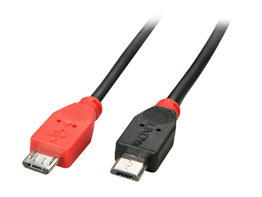 LINDY USB 2.0 Cable Type Micro-B/Micro-B OTG 2m Micro-B plug to Micro-B plug