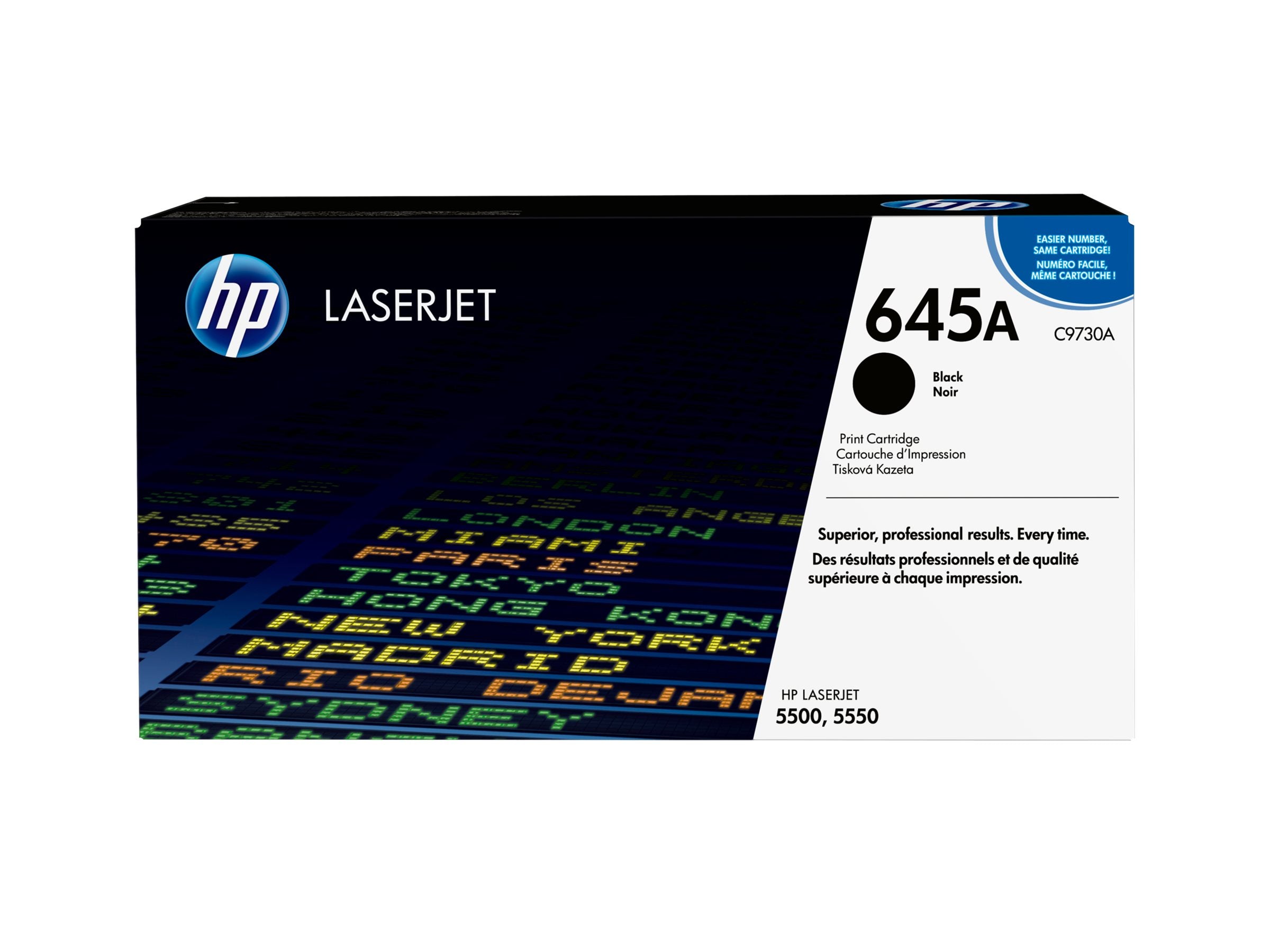 HP 645A original Colour LaserJet Toner cartridge C9730A black standard capacity 13.000 pages 1-pack