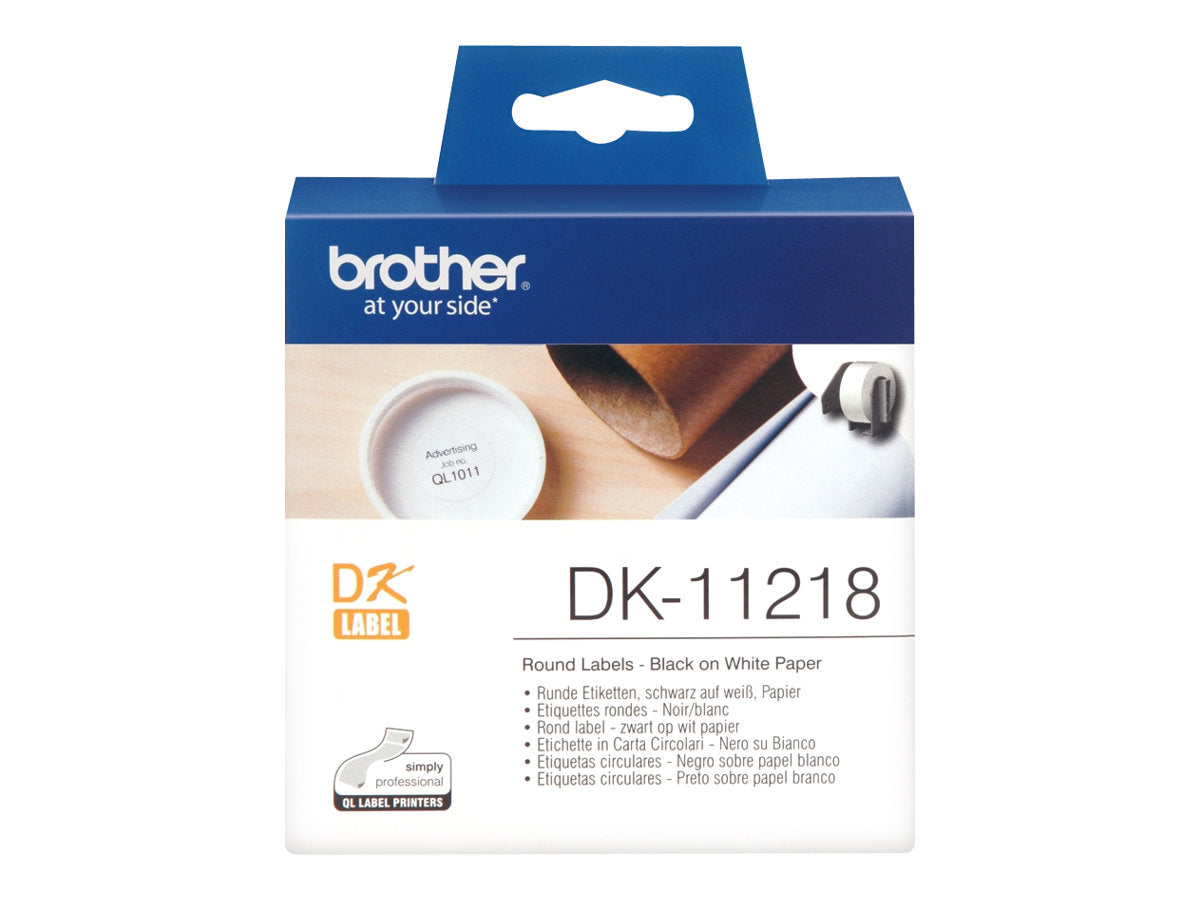 BROTHER P-TOUCH DK-11218 die-cut round label 24x24mm 1000 labels