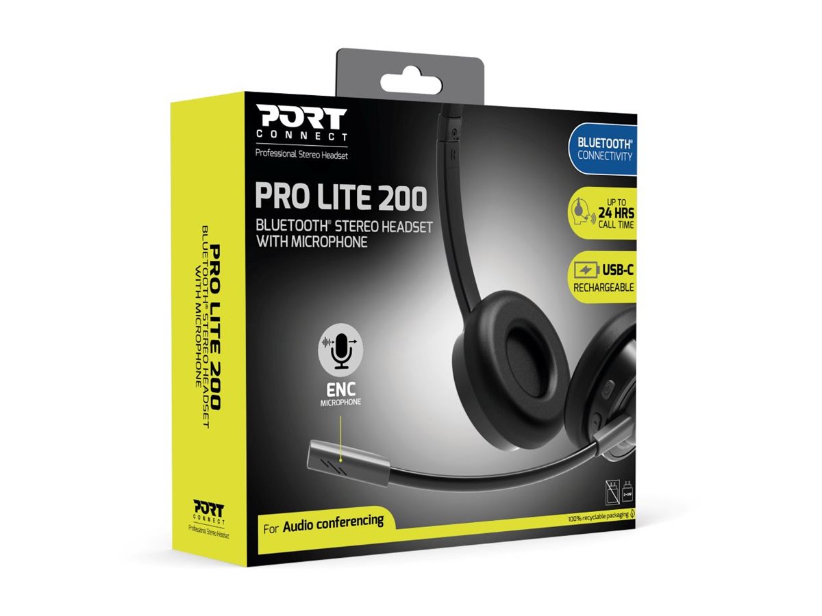 PORT DESIGNS Stereo Headset Bluetooth Pro Lite 200