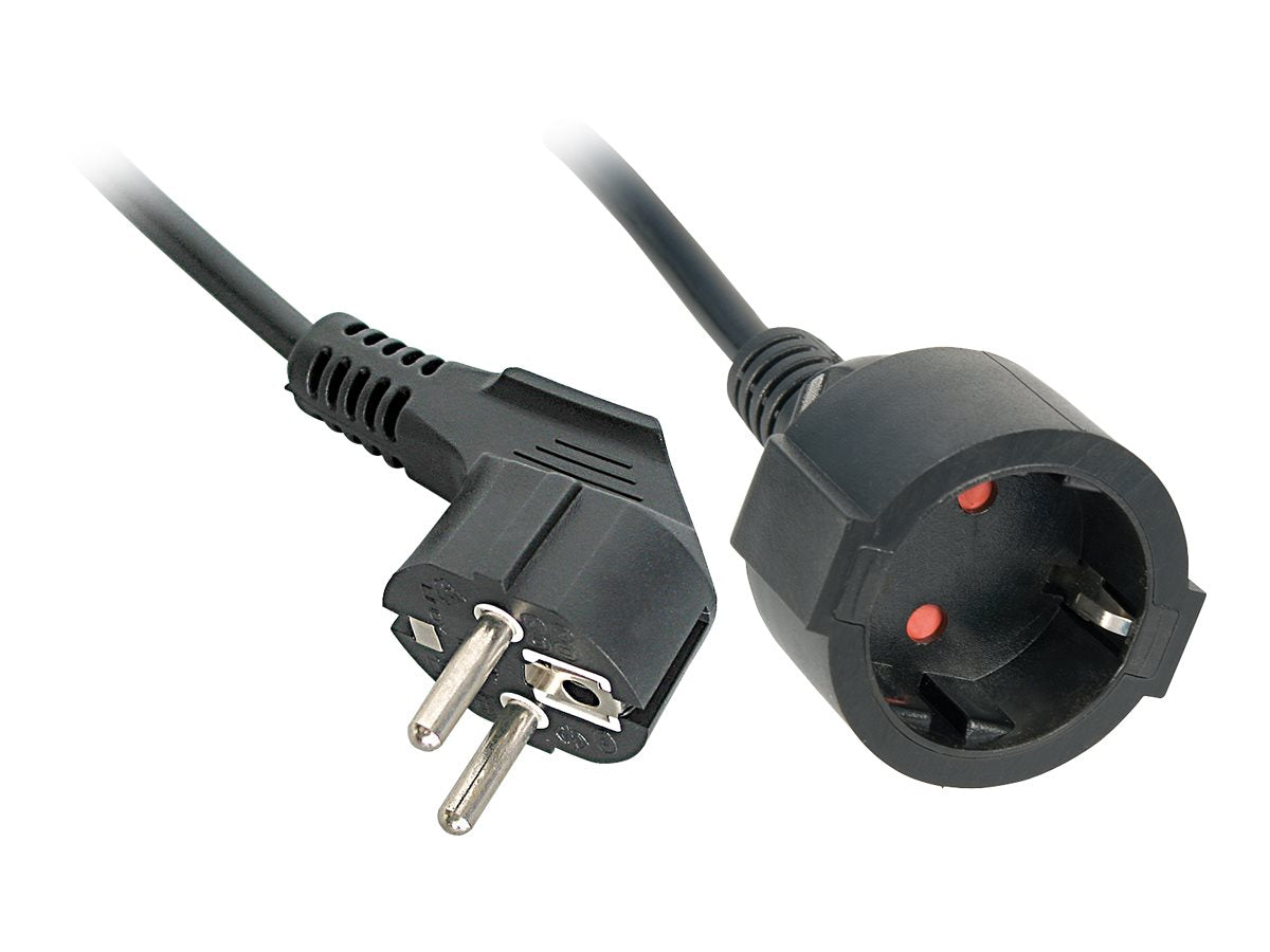 LINDY 10m Schuko Extension Cable Colour: Black