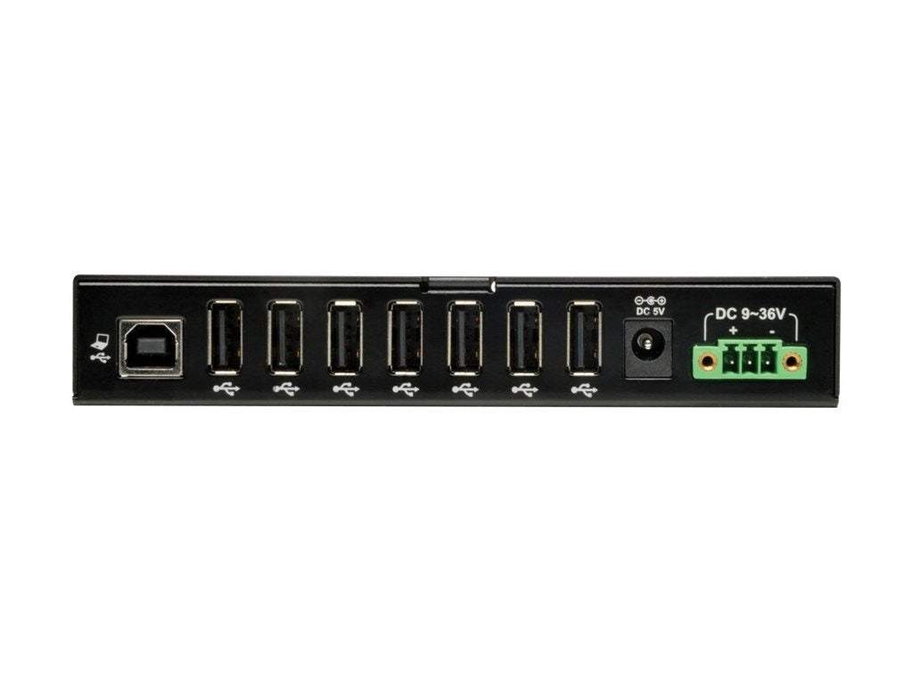 EATON TRIPPLITE 7-Port Rugged Industrial USB 2.0 Hi-Speed Hub w 15KV ESD Immunity Metal Mountable Hub 7 x USB 2.0