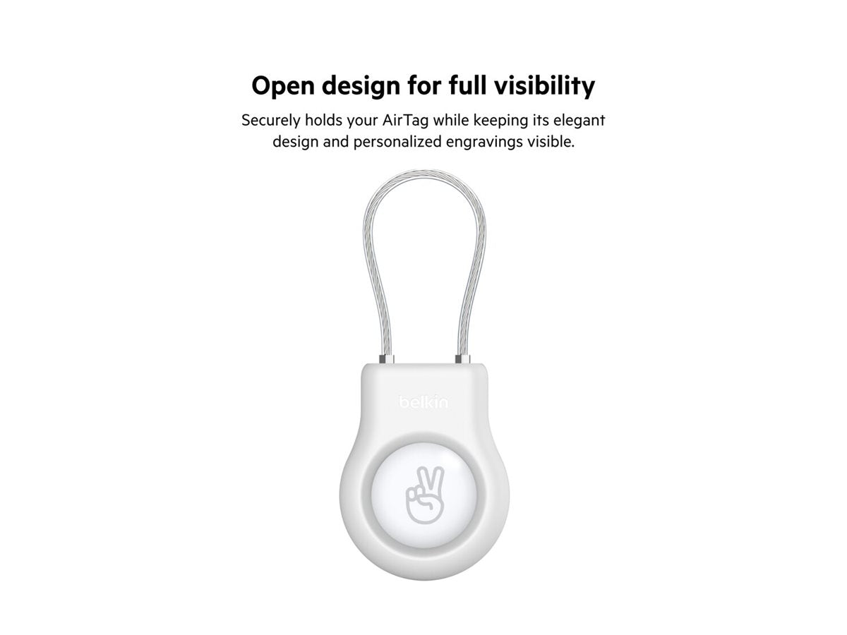 BELKIN Secure Holder with Wire Cable for AirTag White