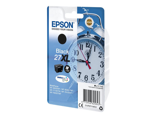 EPSON 6LB 27XL ink cartridge black high capacity 17.7ml 1.100 pages 1-pack RF-AM blister - DURABrite ultra ink w/s