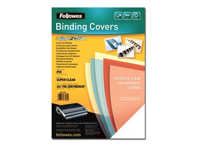 FELLOWES Couverture PVC 200 MIC A3 transparent