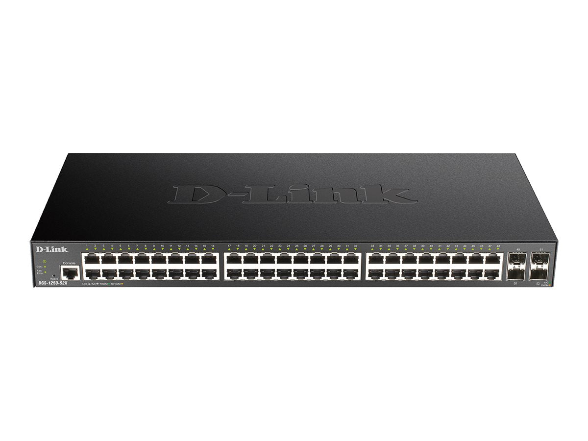 D-LINK 52-Port Smart Managed Gigabit Switch 4x 10G dlink green 3.0 48x 10/100/1000Mbit/s TP RJ-45 Port 4x 10Gbit/s Fiber SFP+